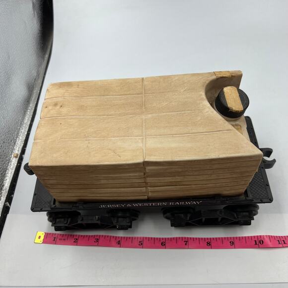 VTG Jersey Western Railway Jim Beam Lumber Car Decanter EMPTY Jim Beam Porcelain - Picture 3 of 10
